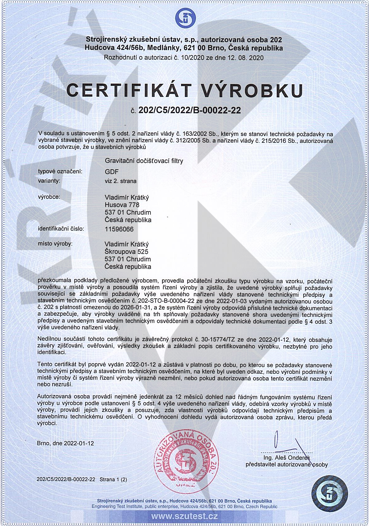 gv certifikat